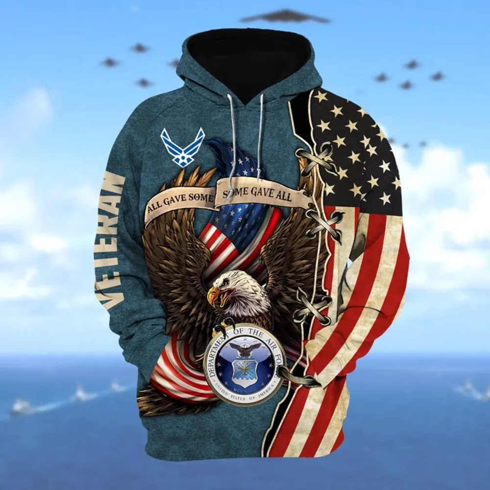 Premium Multiple US Military Services Veteran Hoodie