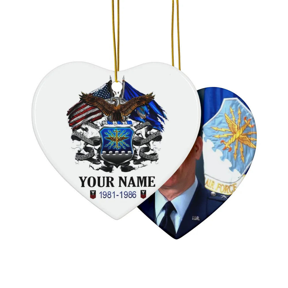 Unique Custom Photo US Veteran Ornament