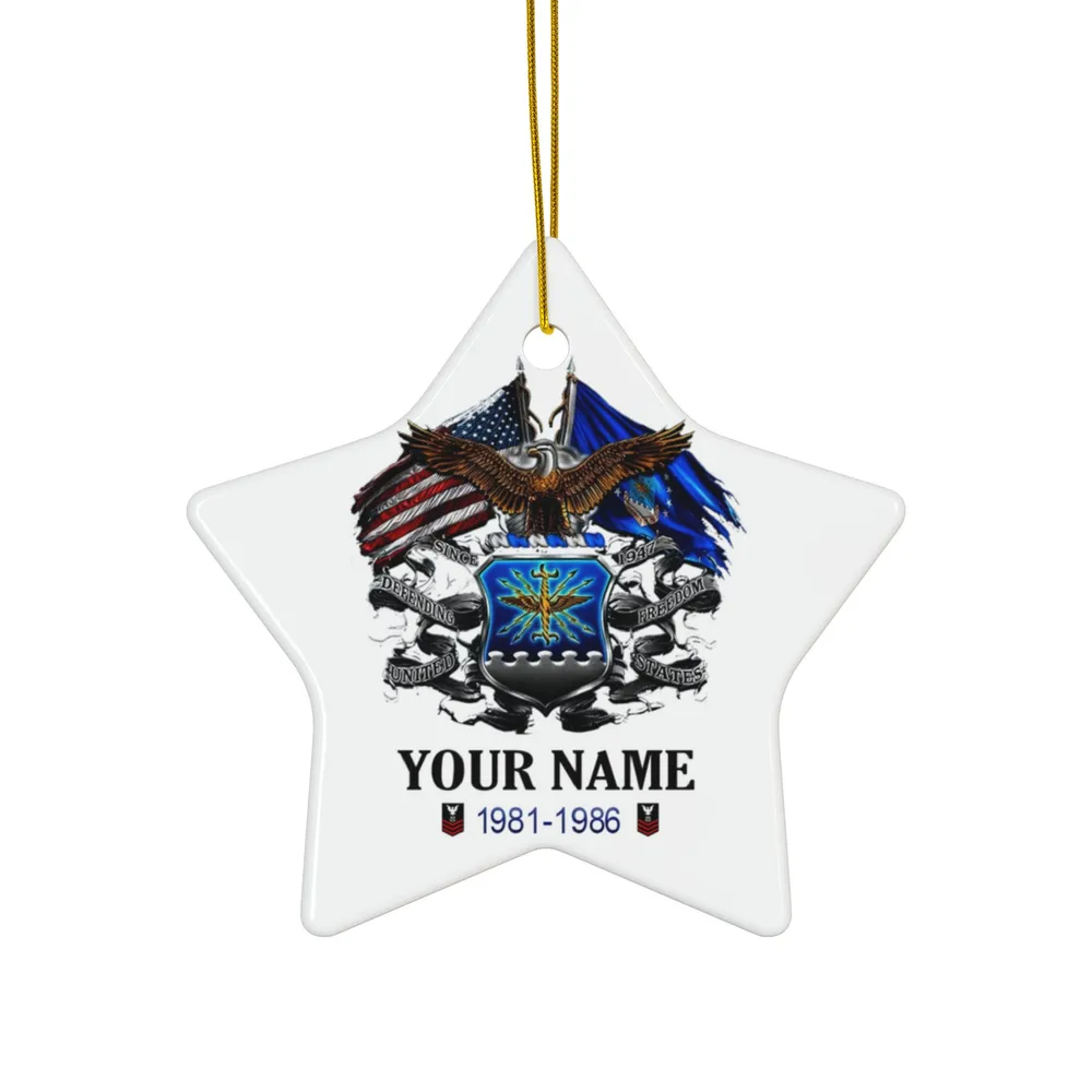 Unique Custom Photo US Veteran Ornament