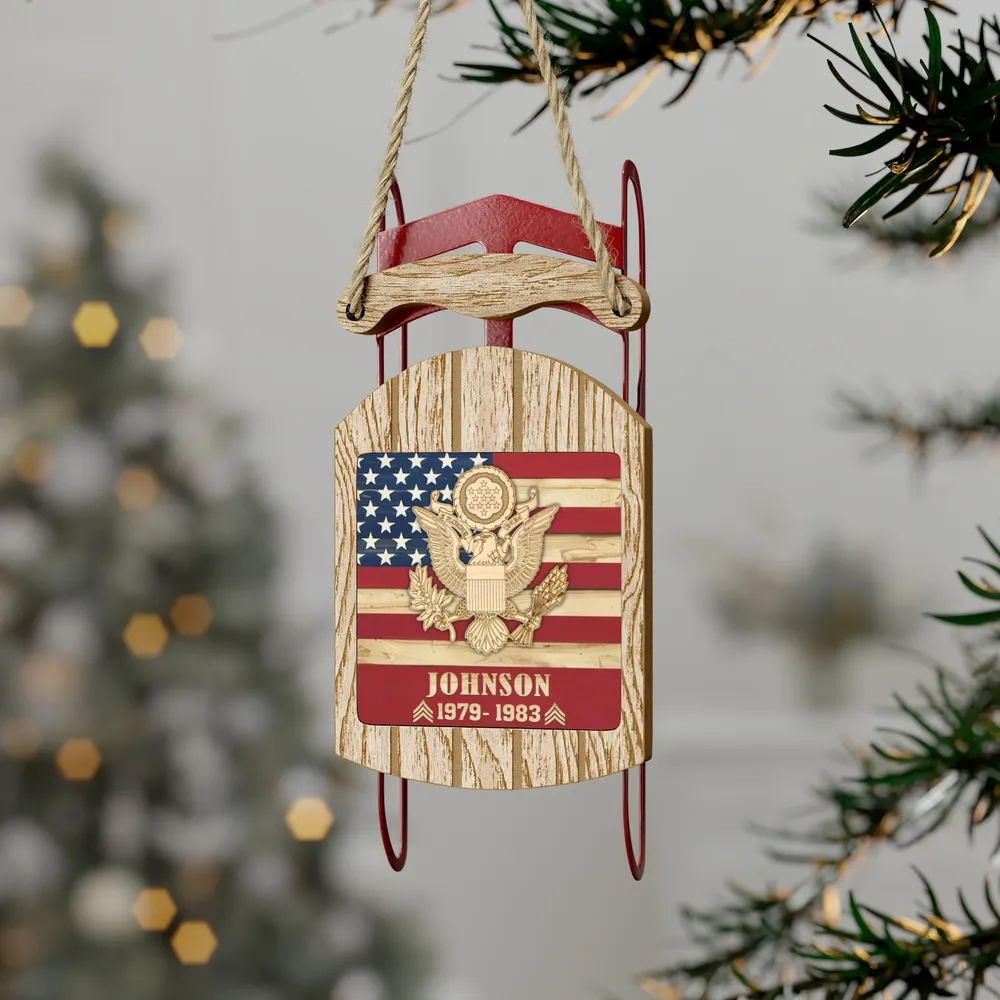 Premium US Veteran Ornament