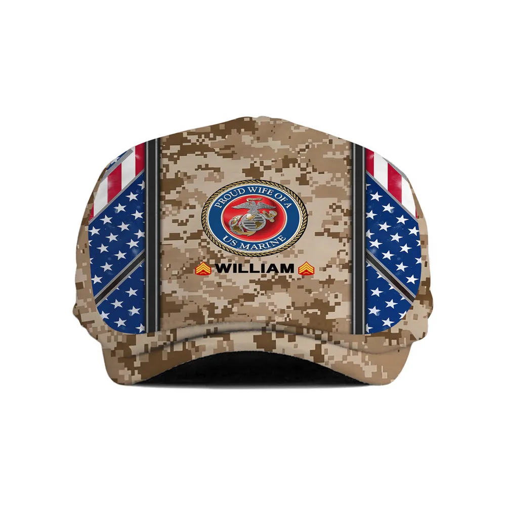 Personalized US Marinr Jeff Cap