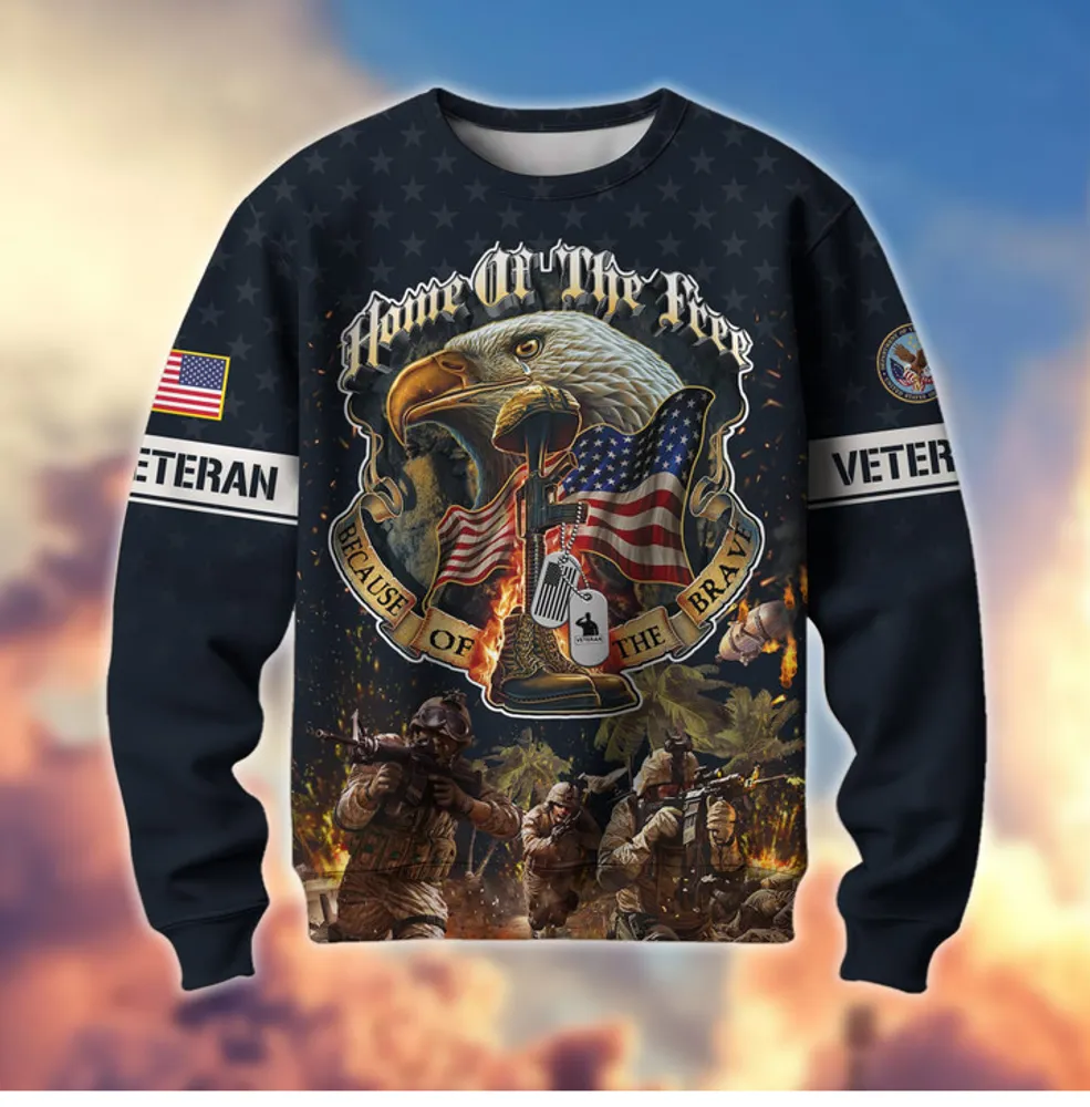 Premium Home Of The Free US Veteran Sweatshirt