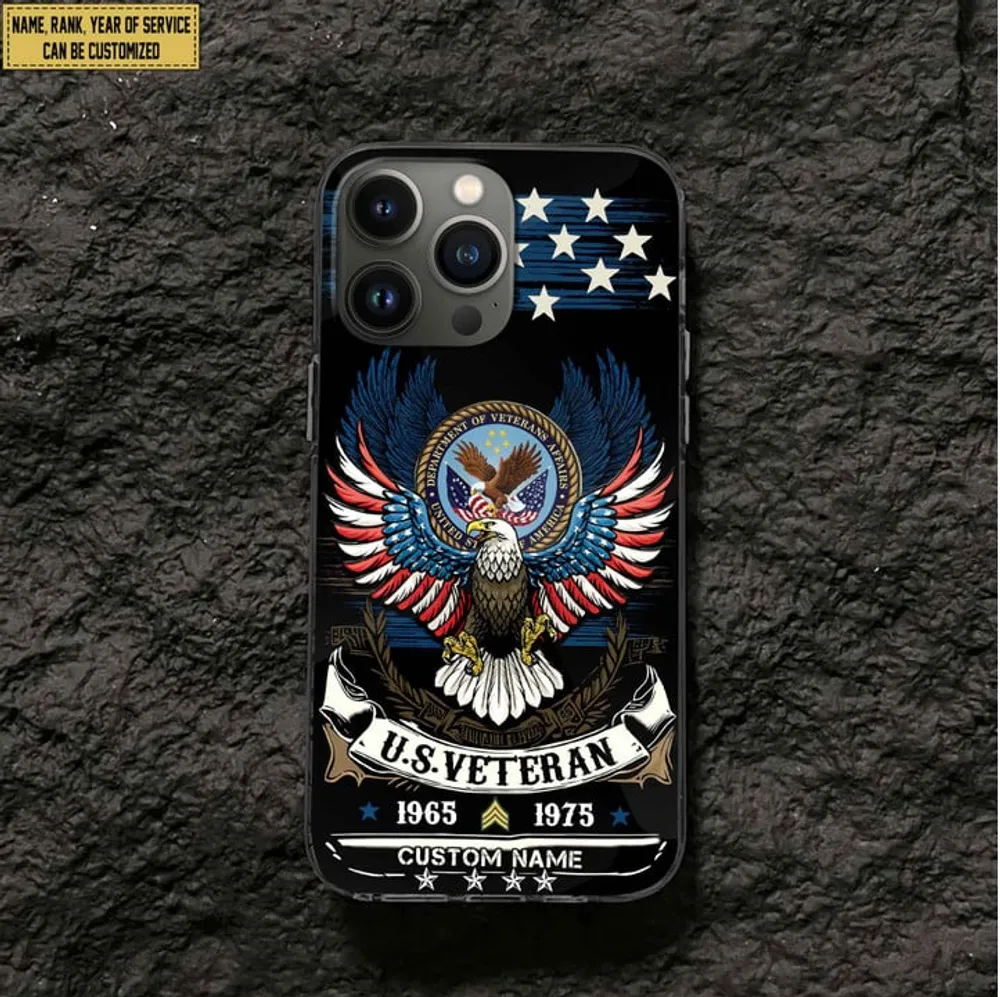 Premium Custom Name, Rank Vietnam Veteran Phone Case, Gifts For Vietnam Veteran, Gifts For Dad, For Husband