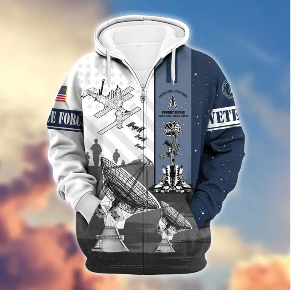 Premium US Veterans Zip Hoodie Gifts For Veterans Day