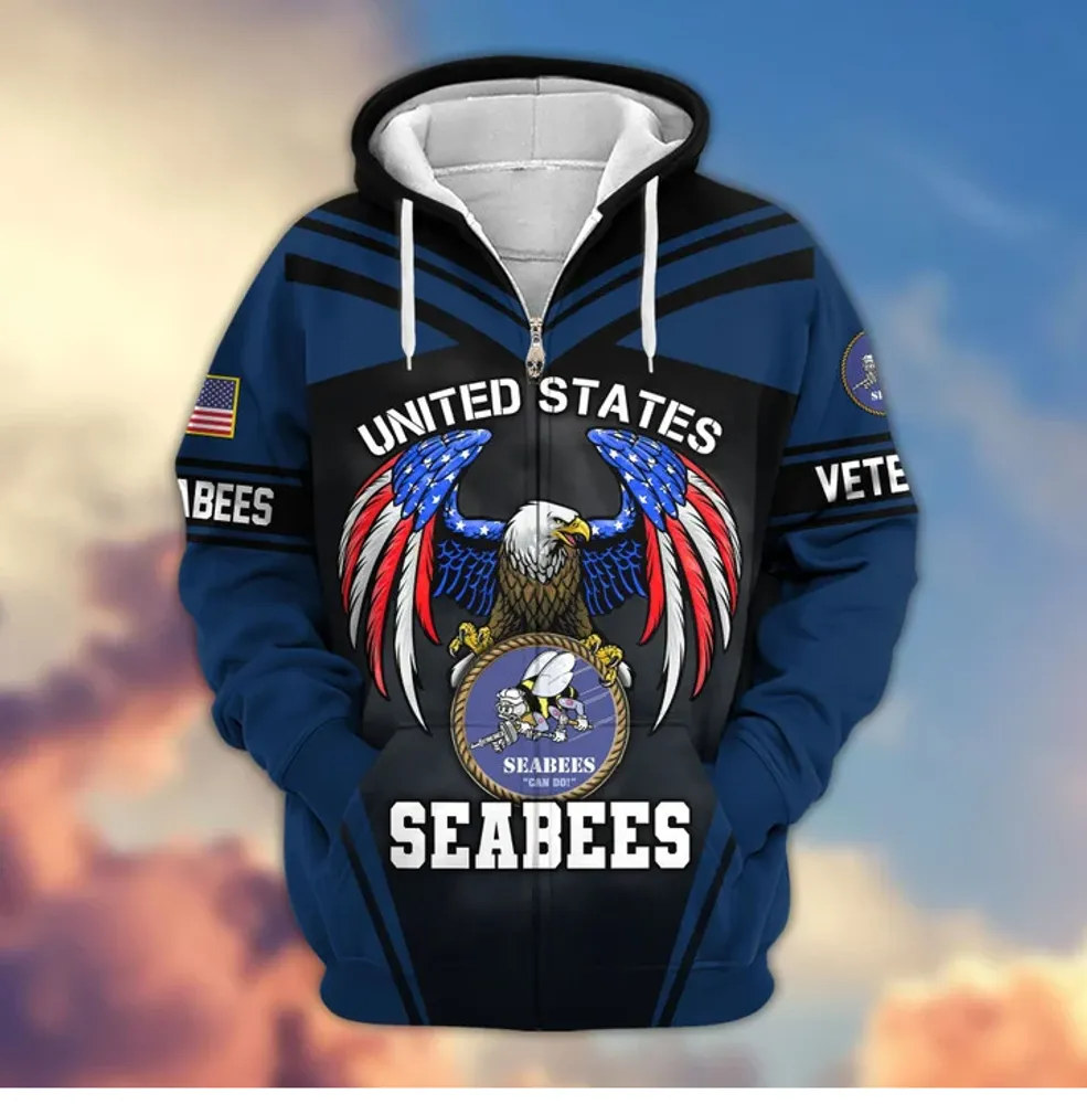 Premium US Veterans Zip Hoodie,Gifts For US Veterans, Gifts For Veterans Day, Gifts For Father's Day