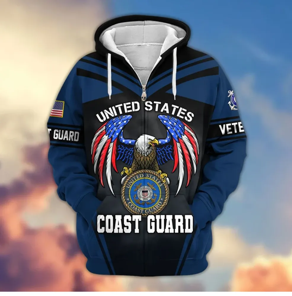 Premium US Veterans Zip Hoodie,Gifts For US Veterans, Gifts For Veterans Day, Gifts For Father's Day