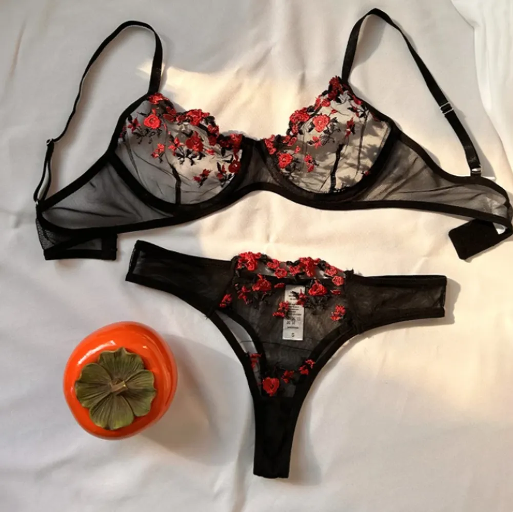 Sexy Lingerie Fancy Lace Eroticу Set Woman 2 Pieces Transparent Women's Underwear Embroidery Erotic Beautiful Bra And Panty Sets