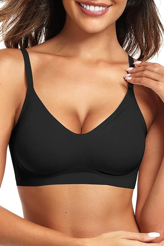 Womens Seamless Bra No Underwire Comfort Push Up Bras Buttery Soft Wireless Bralette Full Coverage Sport Everyday Bra