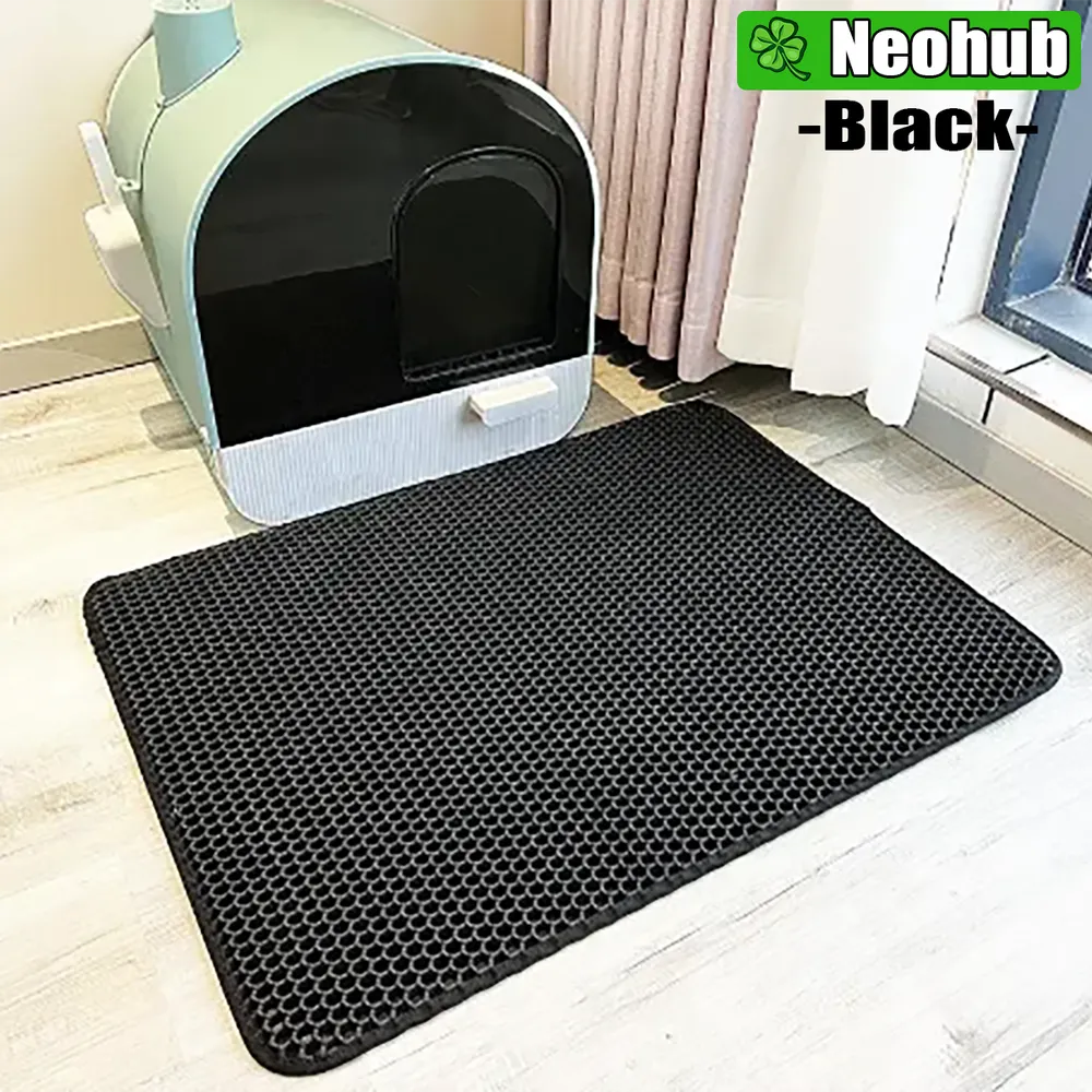 Multipurpose Waterproof Cat Mat - Non-slip Double Layer Litter, Feeding, and Bed Mat - Easy Clean Washable Pet Toilet Mat