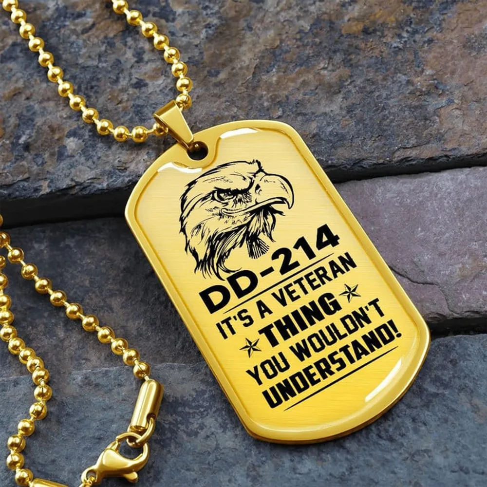 DD214 Military dog tag - It's a veteran thing