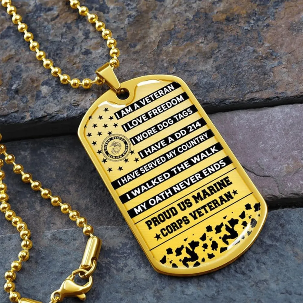 Unique US Veteran Dog Tag - I'm Proud