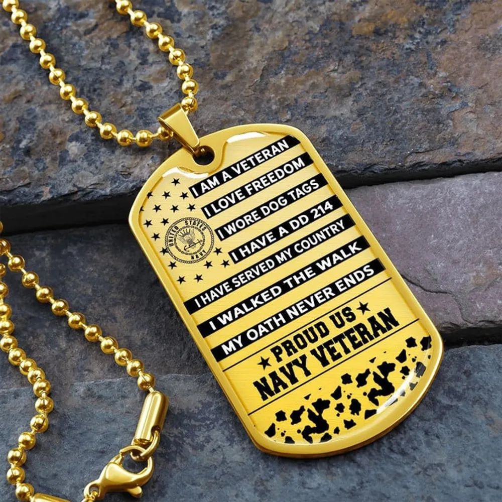 Unique US Veteran Dog Tag - I'm Proud