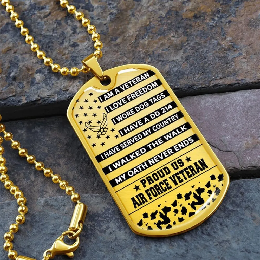 Unique US Veteran Dog Tag - I'm Proud