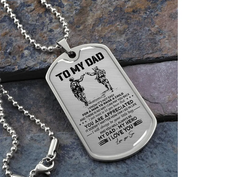 To My Dad - Veteran - Dog Tag