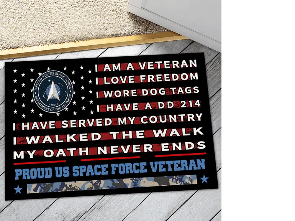 Unique Proud US Veteran Doormat