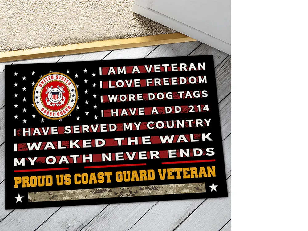 Unique Proud US Veteran Doormat