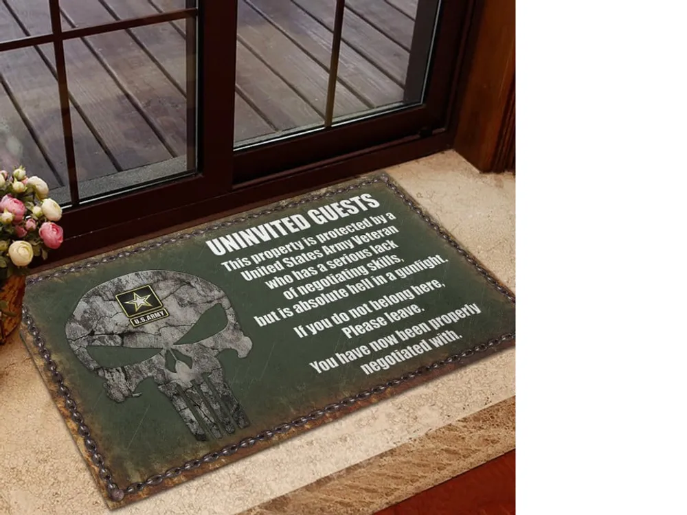 Unique US Multiple Service Veteran Doormat