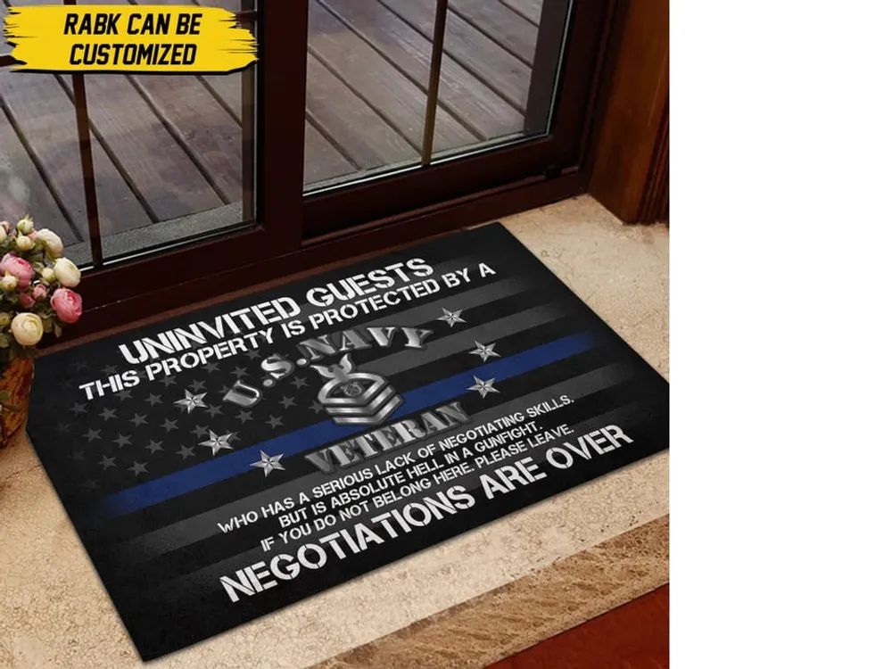 Premium Personalised Uninvited Guests Doormat