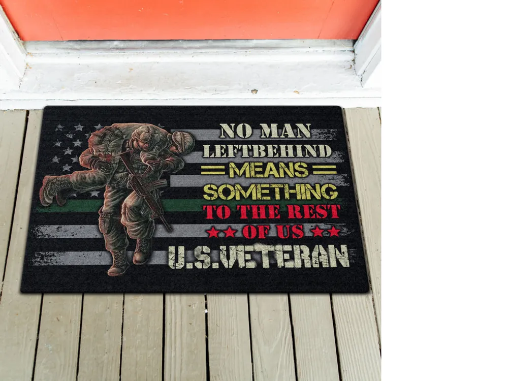 No Man Left Behind U.S.Veteran Doormat