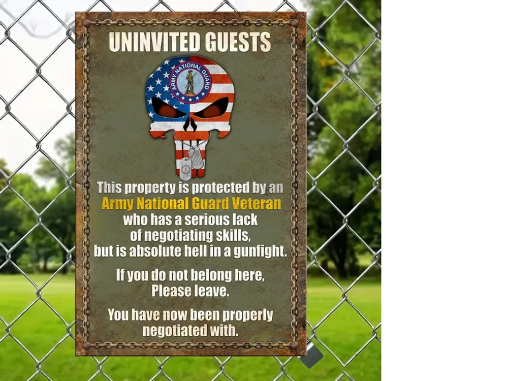 Premium US Veterans Metal Sign