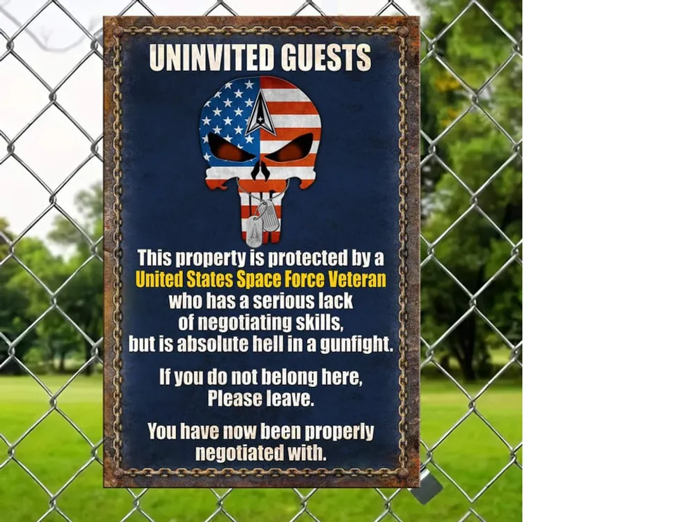 Premium US Veterans Metal Sign