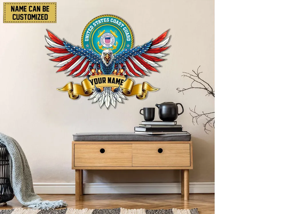 Premium Personalized US Veterans Cut Metal Sign