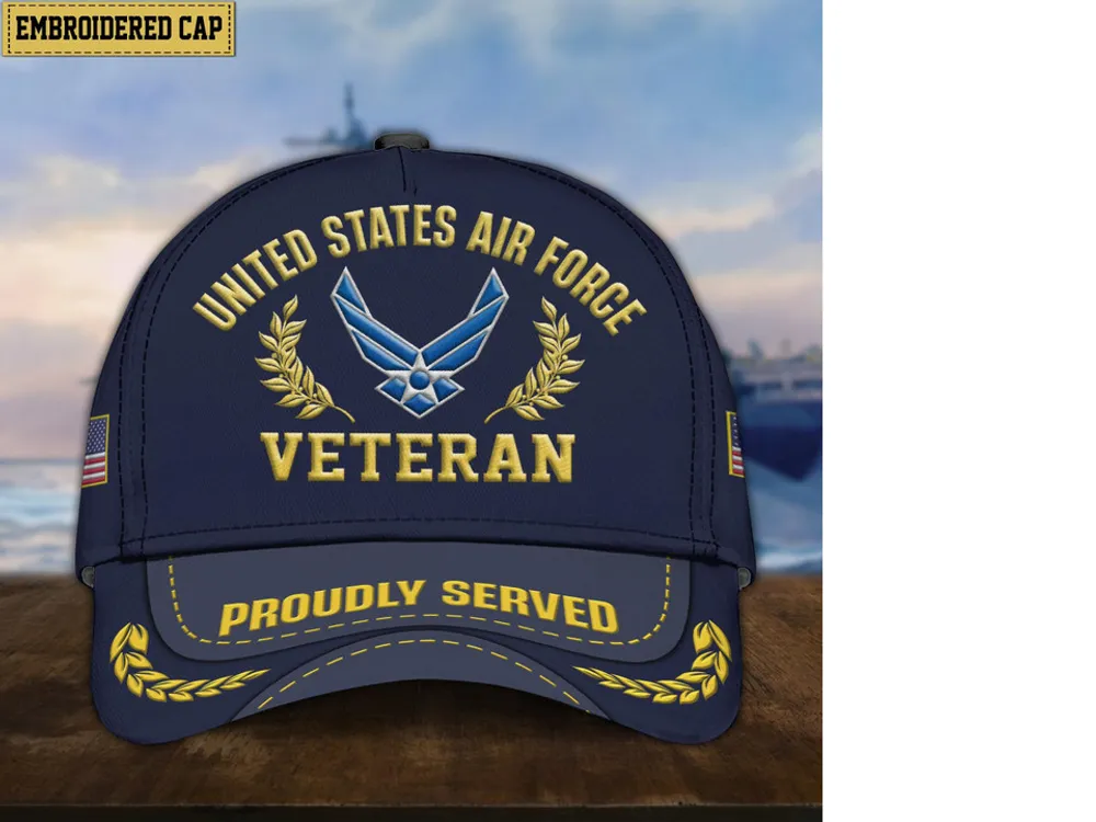 Premium US Veterans Embroidered Cap, Hat Gift For Dad, For Husband Veteran