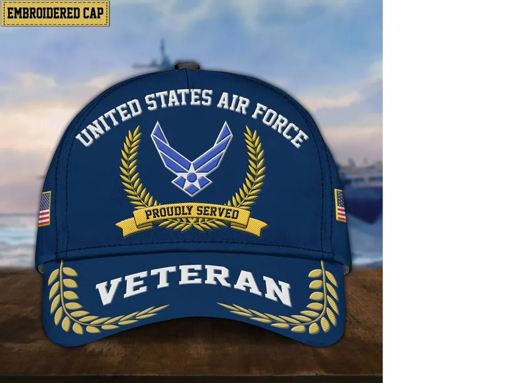 Premium US Veterans Embroidered Cap, Gift For Army Veteran, Navy Veteran, Marine Veteran, Air Force Veteran, Coast Guard Veteran, Vietnam Veteran