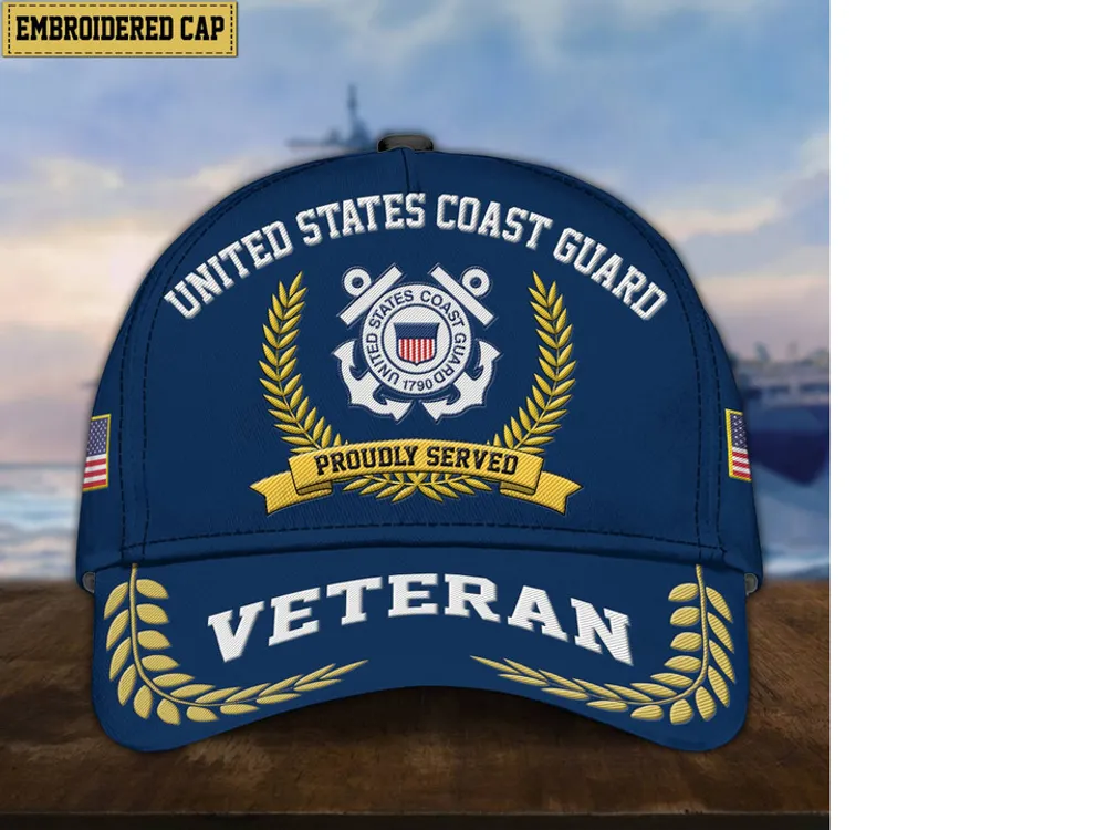 Premium US Veterans Embroidered Cap, Gift For Army Veteran, Navy Veteran, Marine Veteran, Air Force Veteran, Coast Guard Veteran, Vietnam Veteran