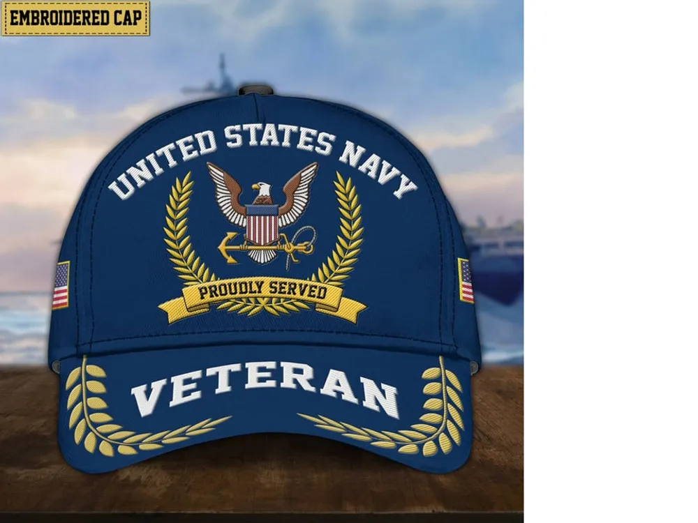 Premium US Veterans Embroidered Cap, Gift For Army Veteran, Navy Veteran, Marine Veteran, Air Force Veteran, Coast Guard Veteran, Vietnam Veteran