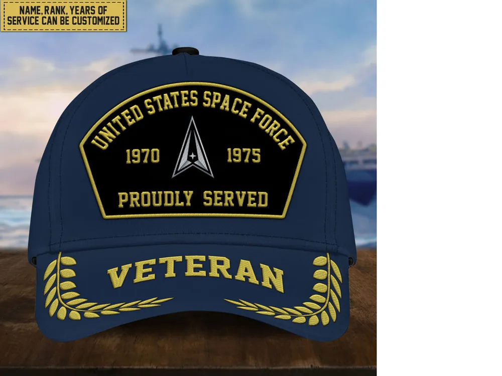 Premium Custom US Veterans Embroidered Cap, Gift For Veterans Day, Father's Day, Independence Day