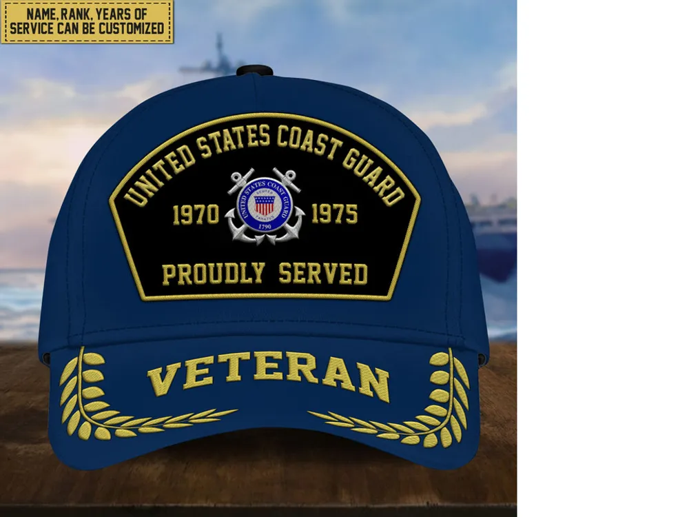 Premium Custom US Veterans Embroidered Cap, Gift For Veterans Day, Father's Day, Independence Day