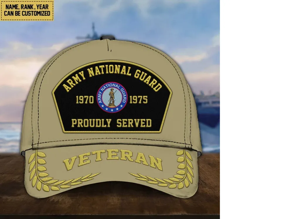 Premium Custom US Veterans Embroidered Cap, Gift For Veterans Day, Father's Day, Independence Day