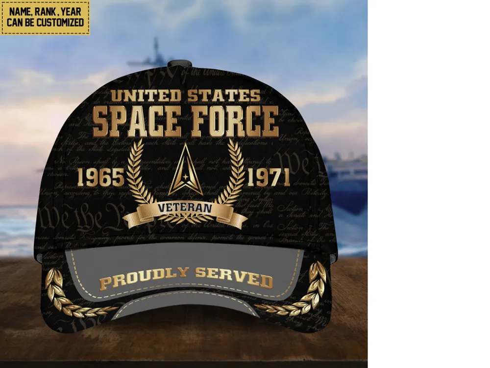 Premium Personalized Proudly Served US Veterans Cap