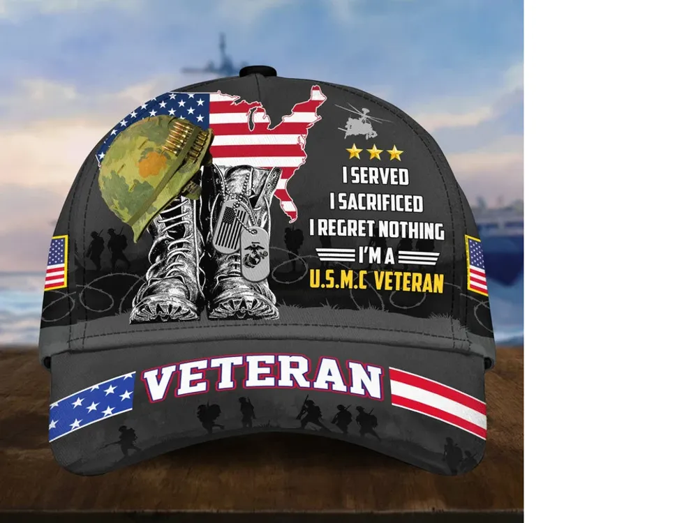 Premium Proudly Served US Veterans Cap