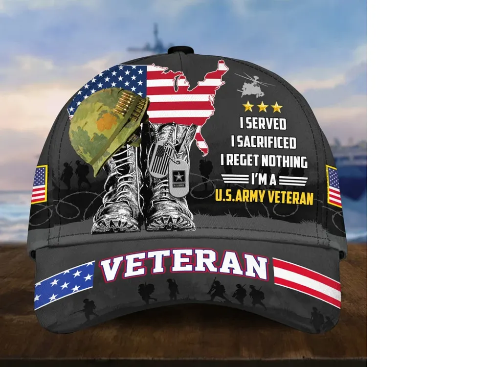 Premium Proudly Served US Veterans Cap