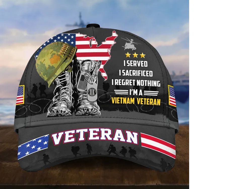 Premium Proudly Served US Veterans Cap