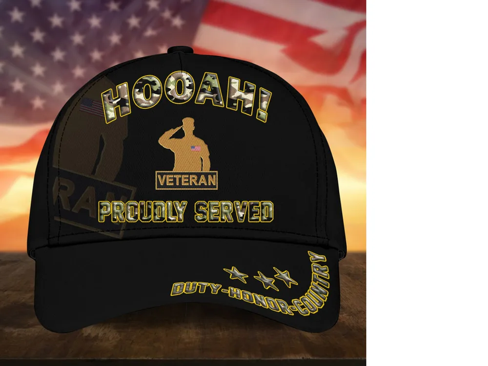 Premium HOOAH! US Veteran Cap