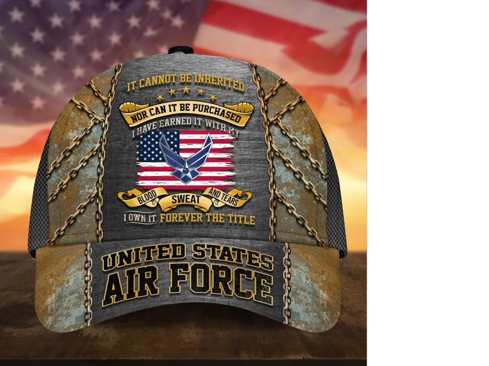 Premium I Have Earned It With My Blood Sweat And Tears US Veteran Cap