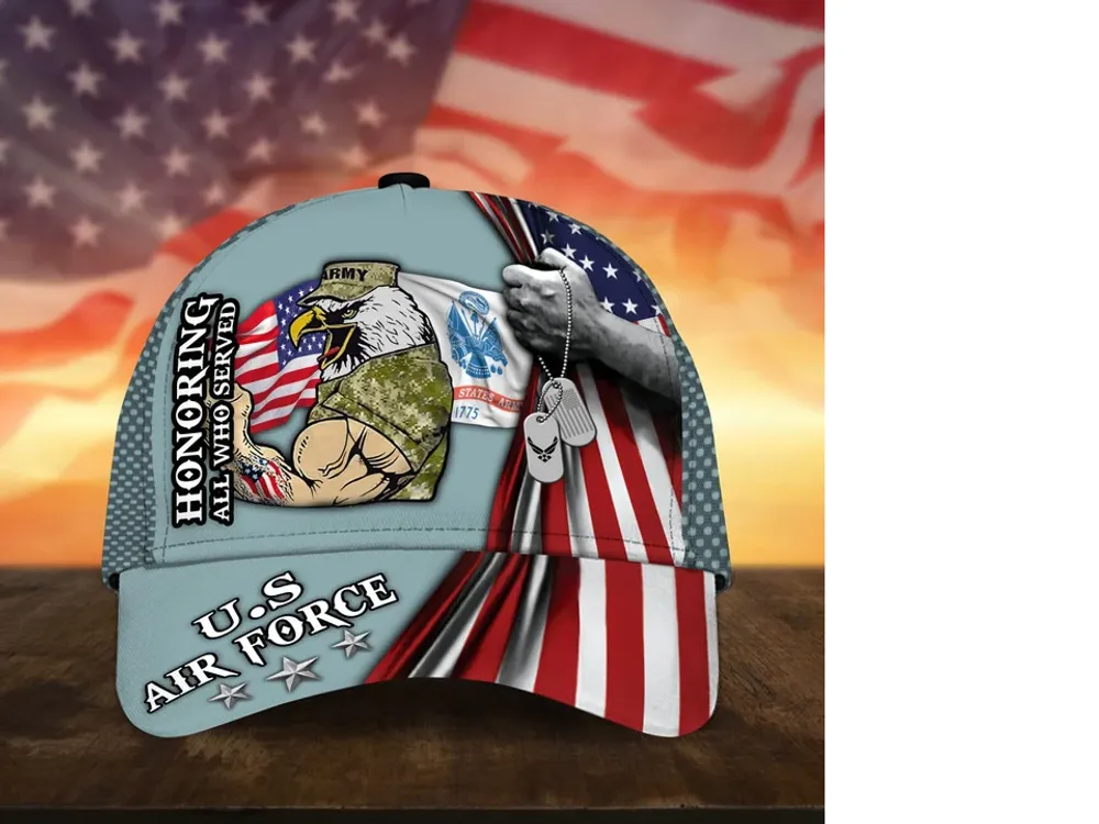 Premium Honoring All Who Served US Veteran Cap