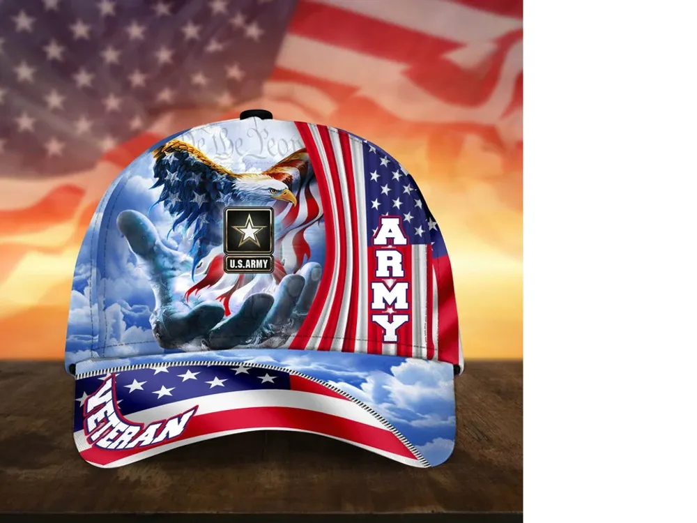 Premium American Pride US Veterans Cap