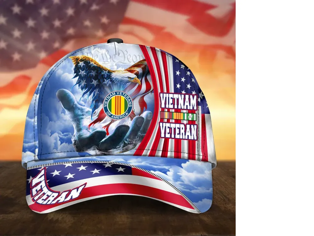 Premium American Pride US Veterans Cap