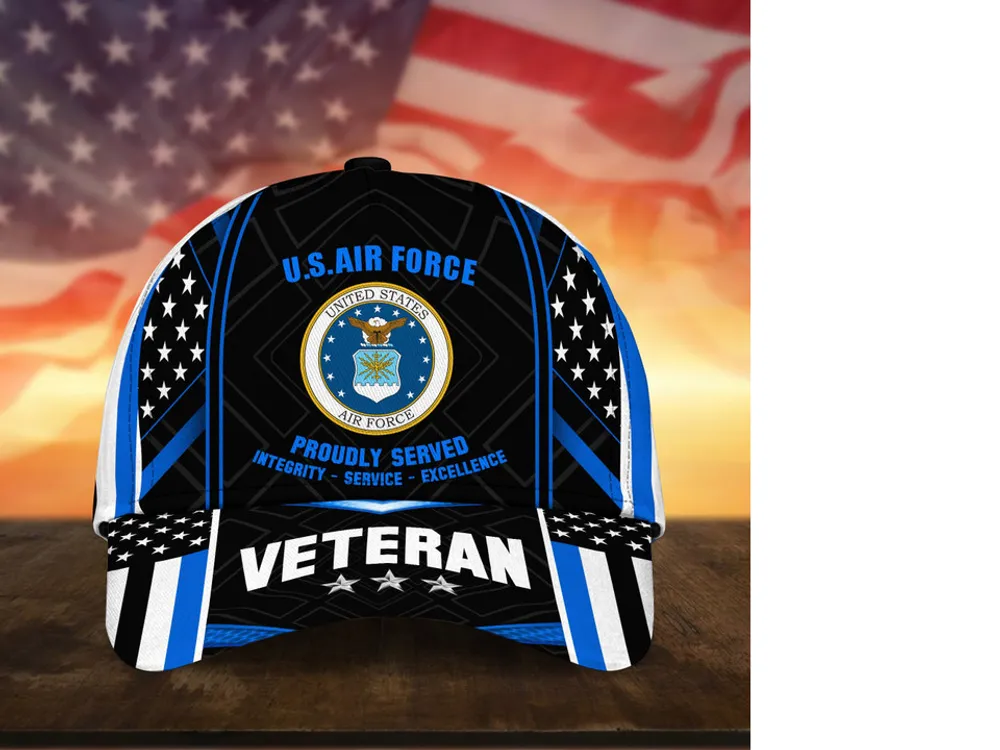 Premium U.S Multiple Service Veteran 3D Cap