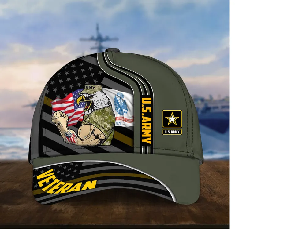 Premium Proud To Be A US Veteran Cap