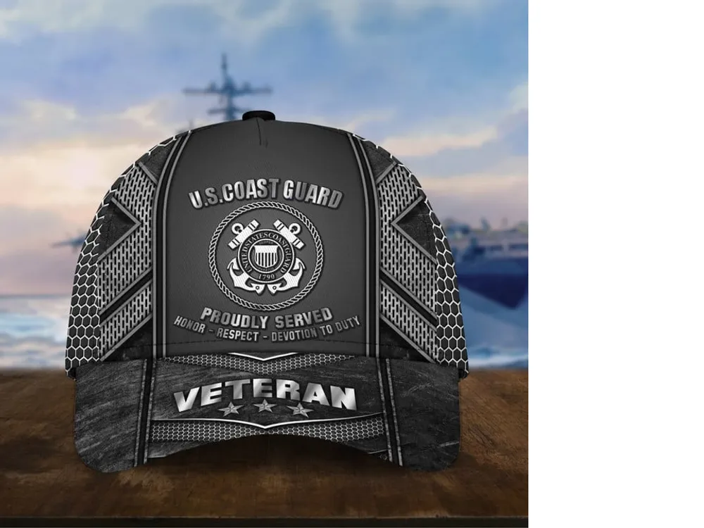 Unique Metal Camo US Veteran Cap