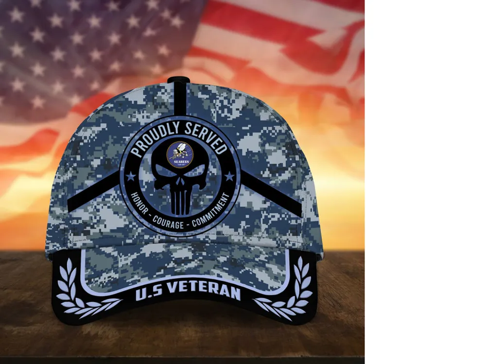 Badass Puniskull Multiservice U.S Veteran Cap