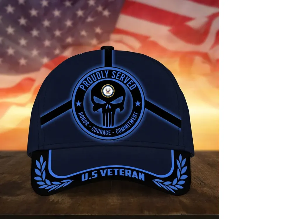 Badass Puniskull Multiservice U.S Veteran Cap