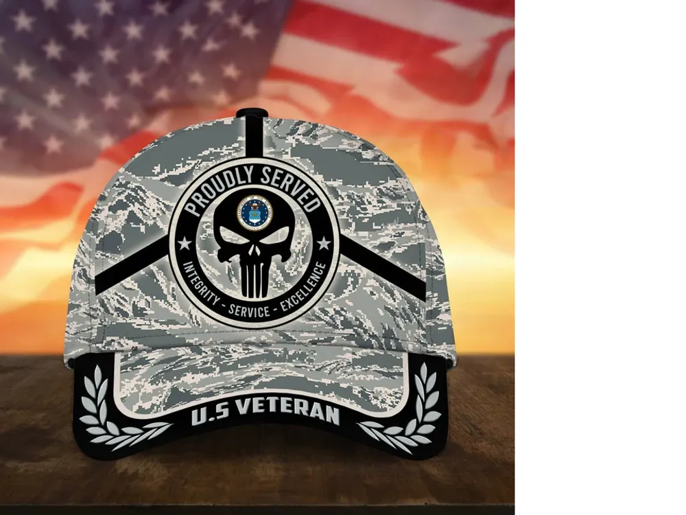 Badass Puniskull Multiservice U.S Veteran Cap