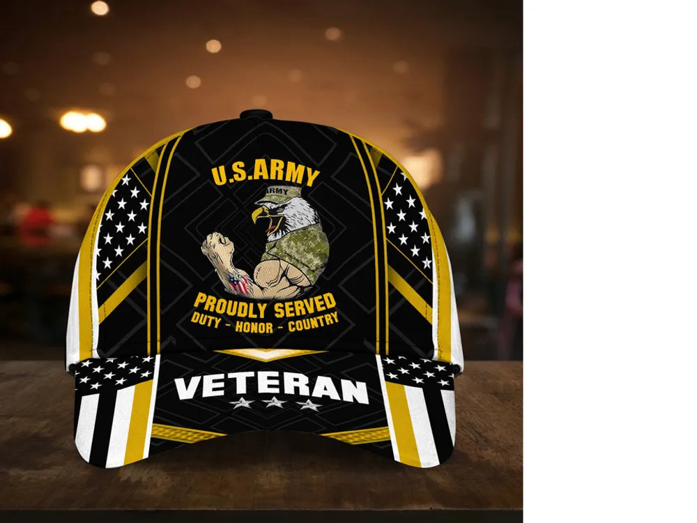 US Veteran Proudly Served Multiservice Cap