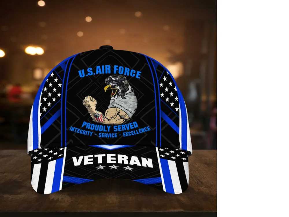 US Veteran Proudly Served Multiservice Cap